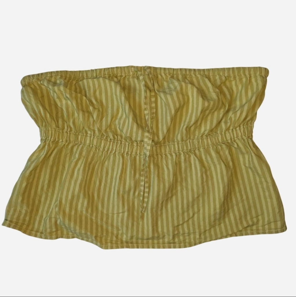 Rvca Green Striped Tube Top